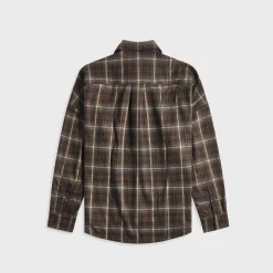 Oversized Plaid Button-Down Shirt