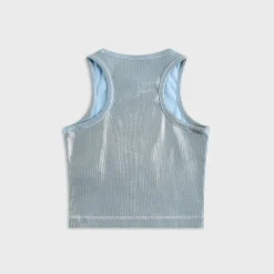 Ribbed Silver Plated Tank Top