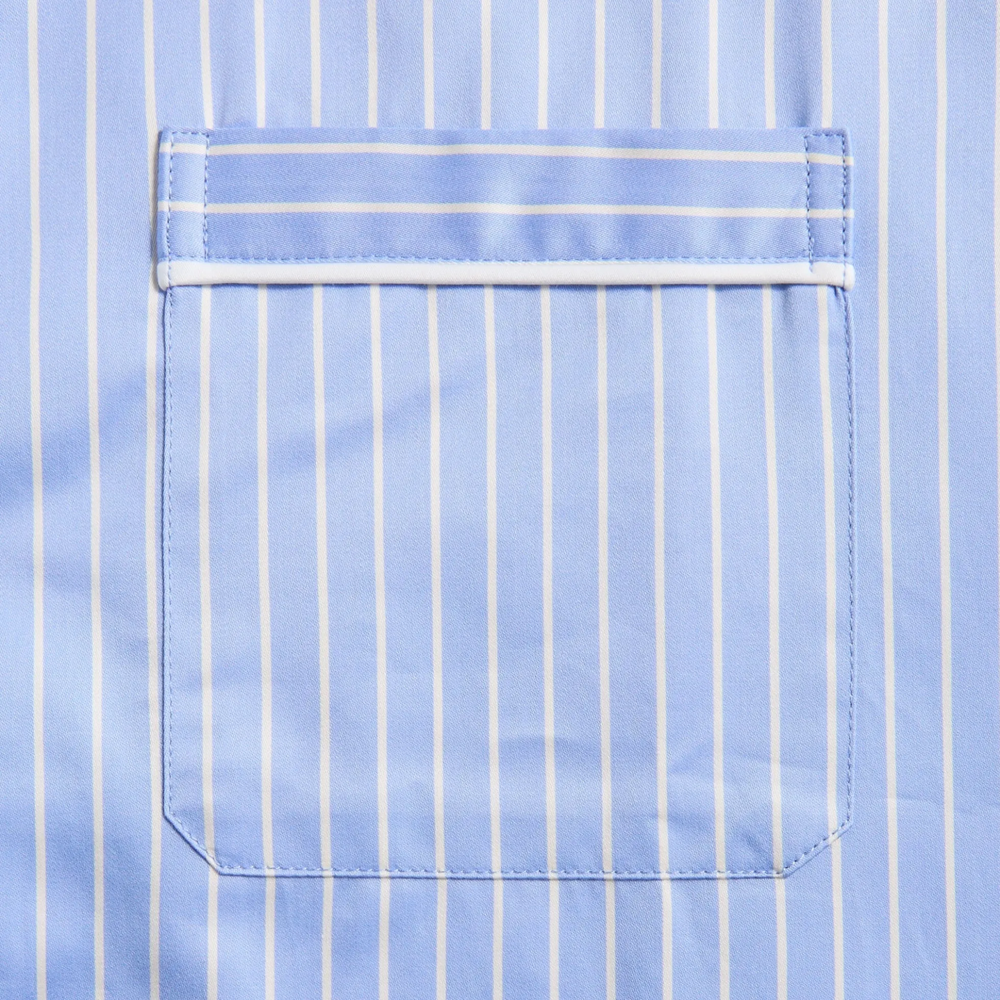 Sateen Pyjamas Shirt Polo Stripes
