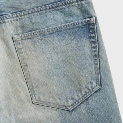 Selvedge Faded Heavy Denim Wide Pants