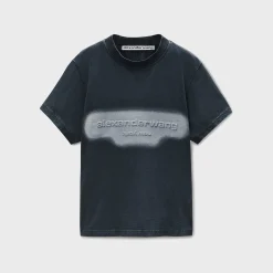 Shrunken Tee with Embossed Graphic