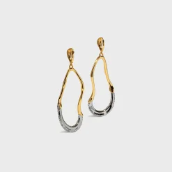 Solanales Crystal Leverback Drop Earrings