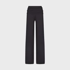 Stretch Knit Wide-Leg Pants