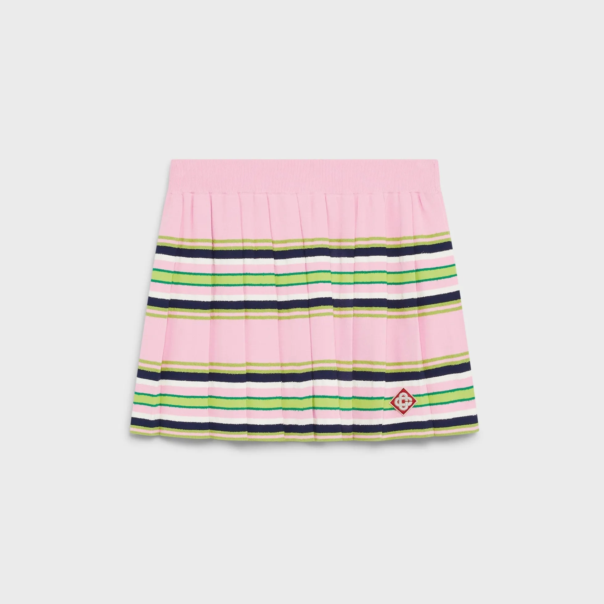 Stripe Mini Pleated Skirt