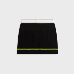 Striped Pleated Skirt