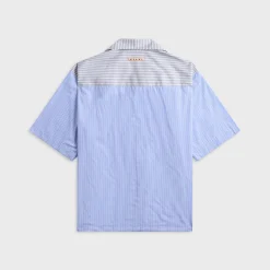 Striped Poplin Short Sleeve Shirt