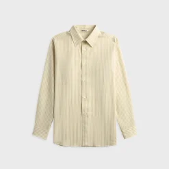 Striped Wool-Poplin Shirt