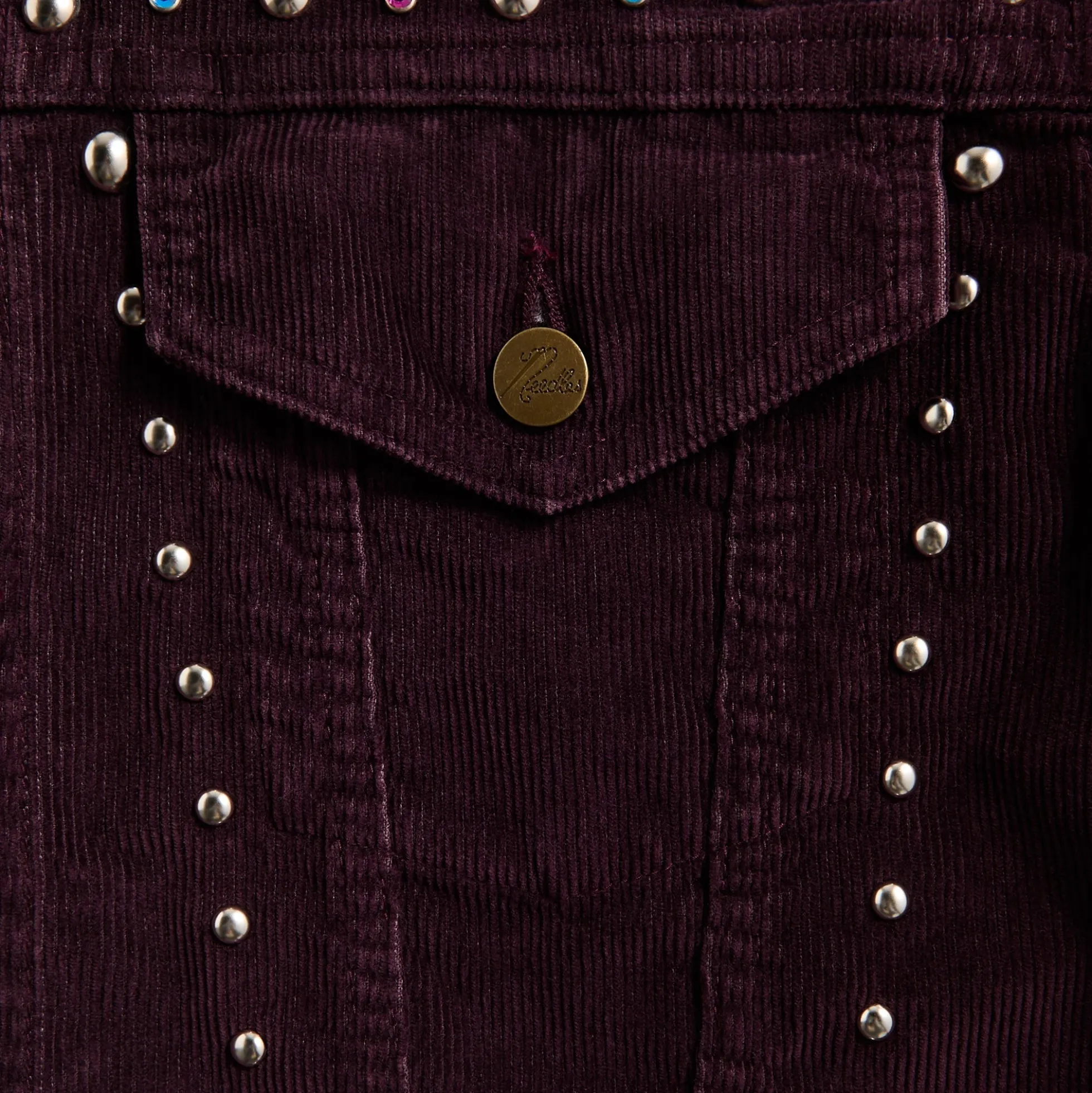 Studded 14W Corduroy Jean Jacket
