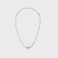 Umlaut Heart Handles Necklace