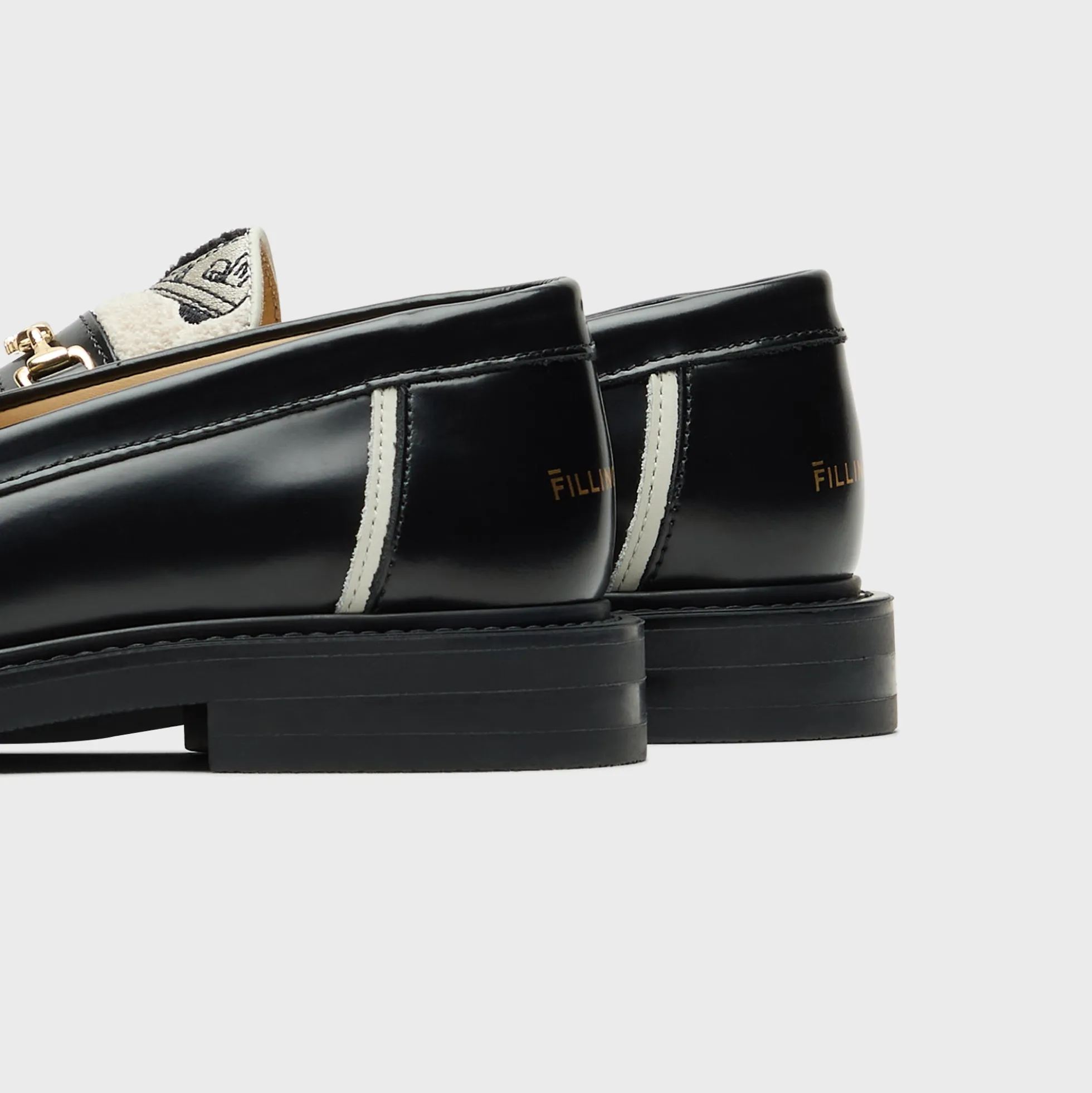 Vinyl Embroidered Leather Loafers