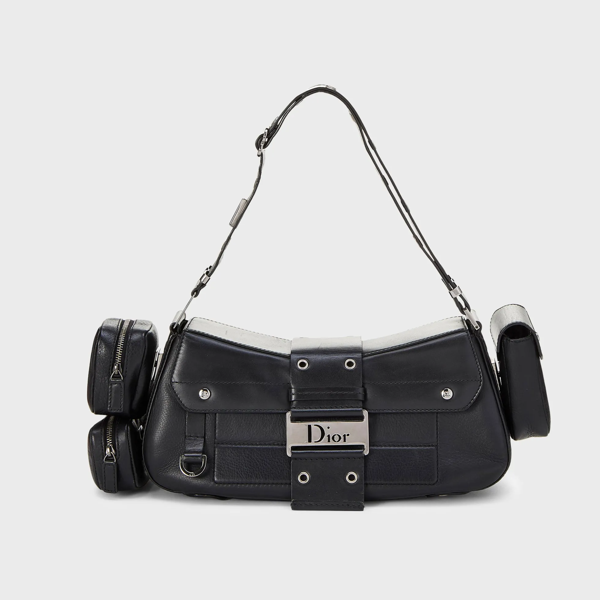 WGACA Dior Leather Street Chic Columbus Shoulder Bag