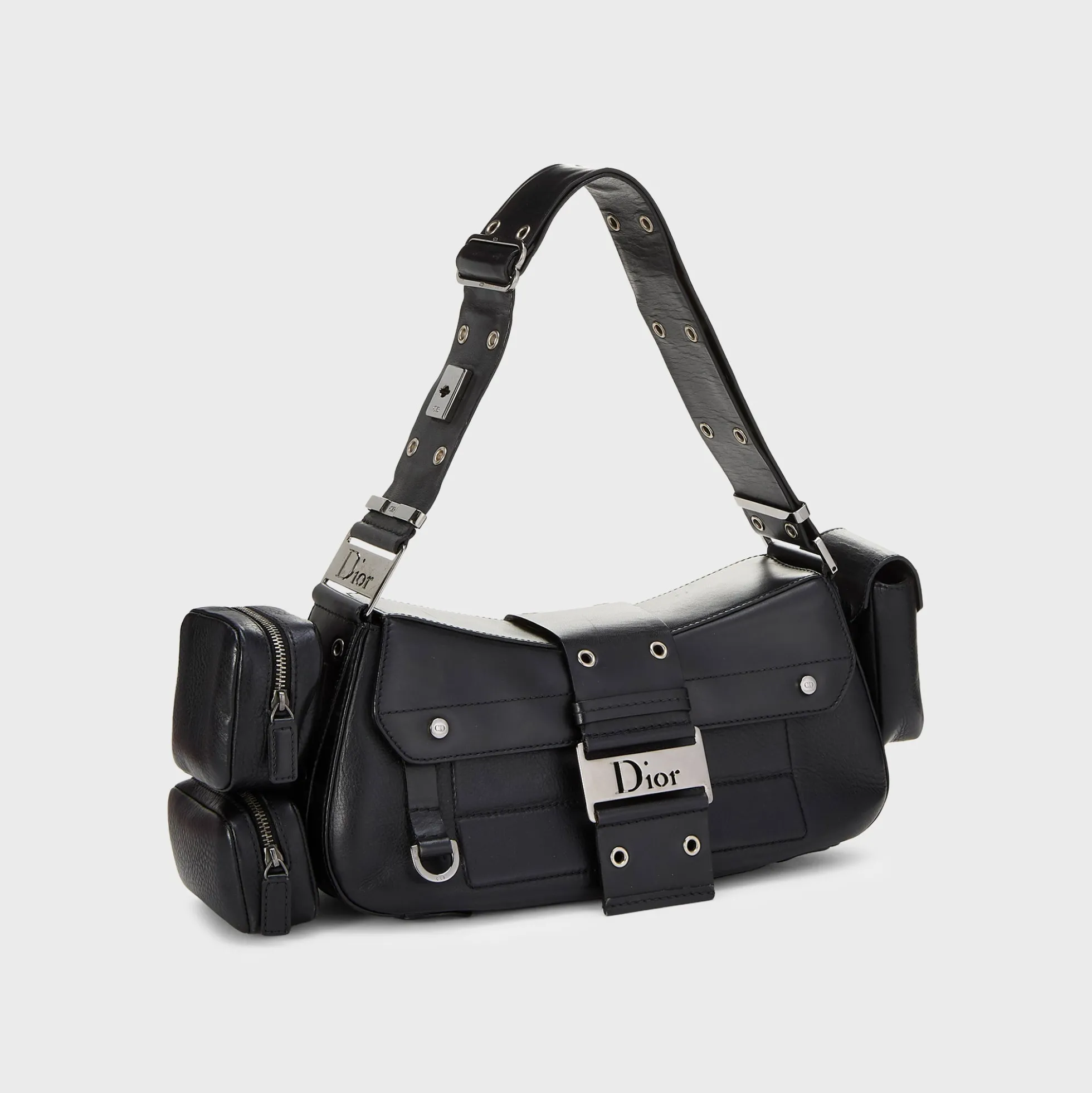 WGACA Dior Leather Street Chic Columbus Shoulder Bag