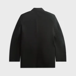 Wool Cotton Linen Ox Double-Breasted Jacket