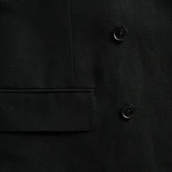 Wool Cotton Linen Ox Double-Breasted Jacket
