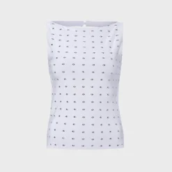 Zelna Fitted Jersey Top With Stud Artwork